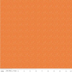 Hashtag Small Orange - 1 Yard Cut - C110 Hashtag Small Orange  - Riley Blake Designs - Cotton Basic - Quilting Fabric