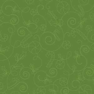 Tecido Cup of Cheer - Rolo de doces de Natal - Tecido verde de Natal - Tecido Kimberbell - Tecido de algodão