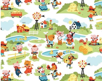 Harmony - Fabric Cut -  Riley Blake Designs - Farm Fabric - Cotton Fabric - Quilting Fabric - Pig Fabric