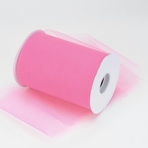Shocking Pink Tulle Roll 6"x100 Yards - 300 Feet-  Shocking Pink Tulle Spool-Tulle Fabric-Tutu Tulle-  Shocking Pink  Wedding Tulle