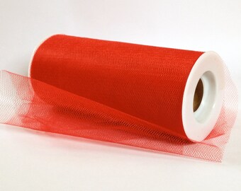 Red Tulle Roll 6"x25 Yards - Red Tulle Spool-Tulle Fabric-Tutu Tulle- Red Wedding Tulle