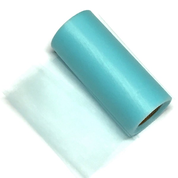 Aqua Tulle Roll 6"x25 Yards - Aqua Tulle Spool-Tulle Fabric-Tutu Tulle-Aqua Wedding Tulle