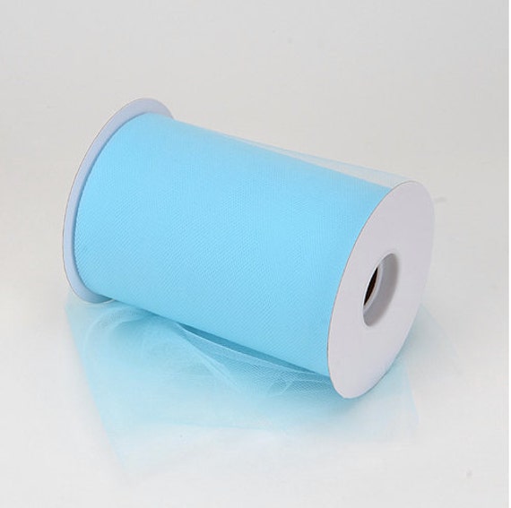 Lt Blue Tulle Roll 6x100 Yards - 300 Feet- Lt Blue Tulle Spool-Tulle  Fabric-Tutu Tulle- Lt Blue Wedding Tulle