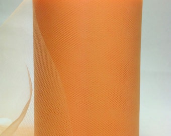 Orange Tulle Roll 6"x100 Yards - 300 Feet- Orange Tulle Spool-Tulle Fabric-Tutu Tulle- Orange Wedding Tulle