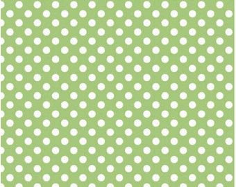 Small Dots Green - 1 Yard Cut - Riley Blake Designs - Cotton Fabric - Dots Fabric