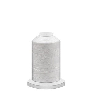 Puede incluir: Un carrete de hilo blanco, de forma cilíndrica, se encuentra sobre una base circular. El hilo es de un blanco brillante, lo que sugiere un producto nuevo. Ideal para proyectos de costura o bordado.