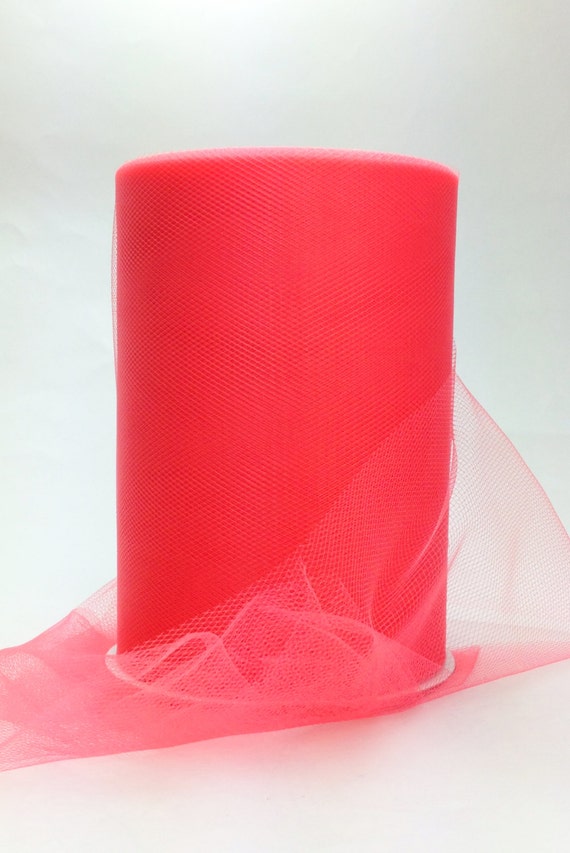 Coral Tulle Roll 6x100 Yards - 300 Feet- Coral Tulle Spool-Tulle  Fabric-Tutu Tulle- Coral Wedding Tulle