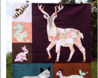 Forest Abstractions - Quilt Pattern - Animal Pattern Quilt by Violet Craft - Paper Piecing Pattern