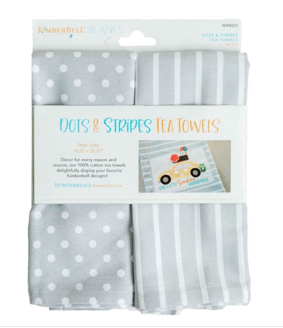 Tea Towel Polka Dot Tea Towel Stripes Tea Towel Etsy