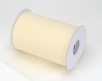 Ivory Tulle Roll 6&quot;x100 Yards - 300 Feet-  Ivory Tulle Spool-Tulle Fabric-Tutu Tulle-  Ivory  Wedding Tulle