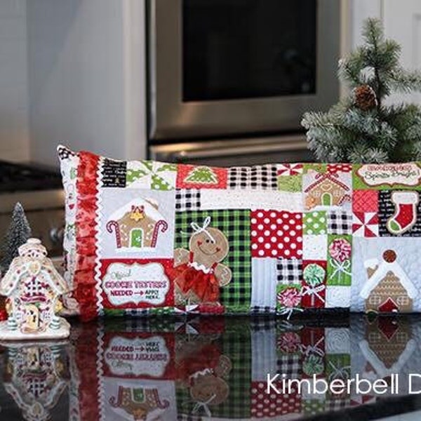 Embroidery Bench Pillow kit - Ginger Kitchen Bench Pillow - Kimberbell Pillow - Embroidery CD