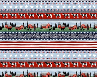 Patriotic fabric- heritage fabric - 1 yard cut - Studio e Fabric - Cotton Fabric - Quilting Fabric