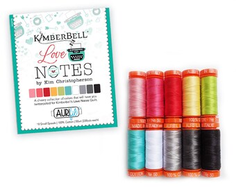 Love Notes Thread Kit - Aurifil Thread - Kimberbell Designs - AURIfil thread set