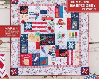 Red, White & Bloom - Sewing Version - Embroidery Pattern -Kimberbell Design