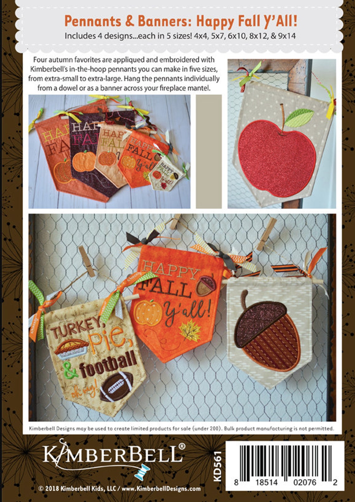 Kimberbell Pennants and Banners Embroidery Machine Happy Etsy