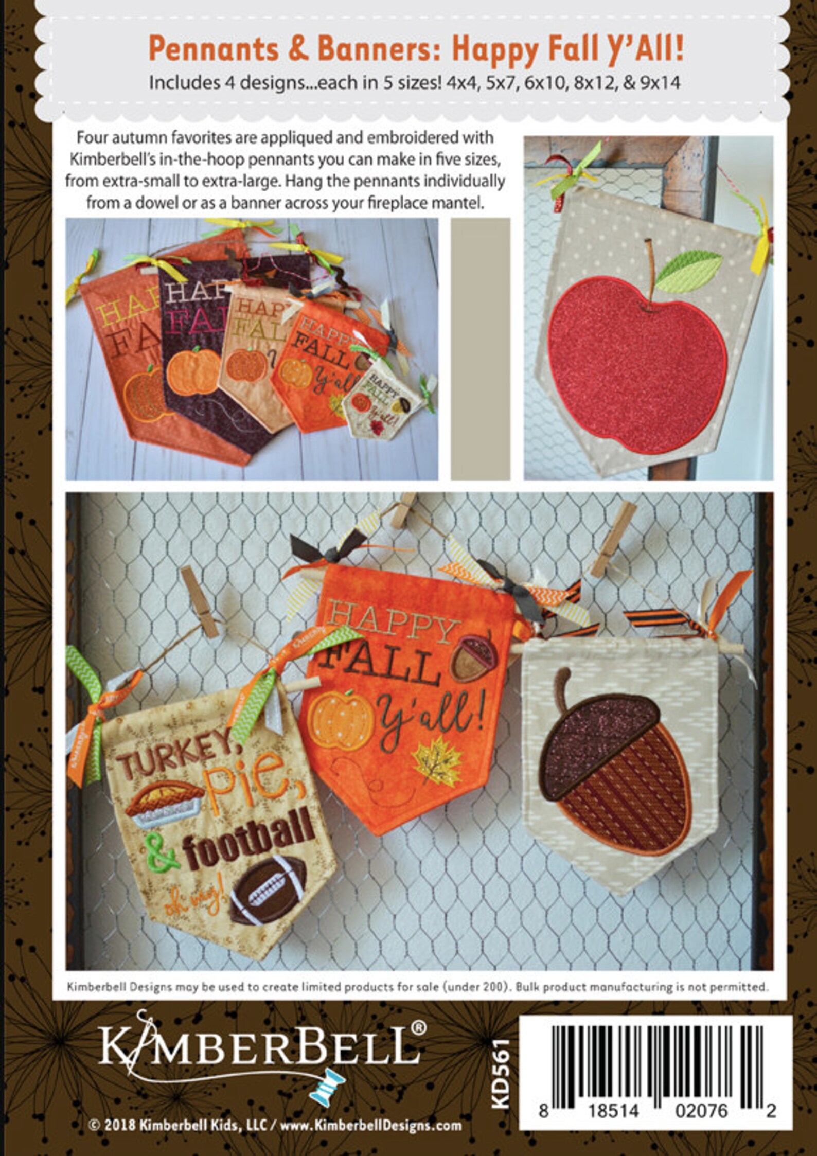 Kimberbell Pennants and Banners Embroidery Machine Happy Etsy