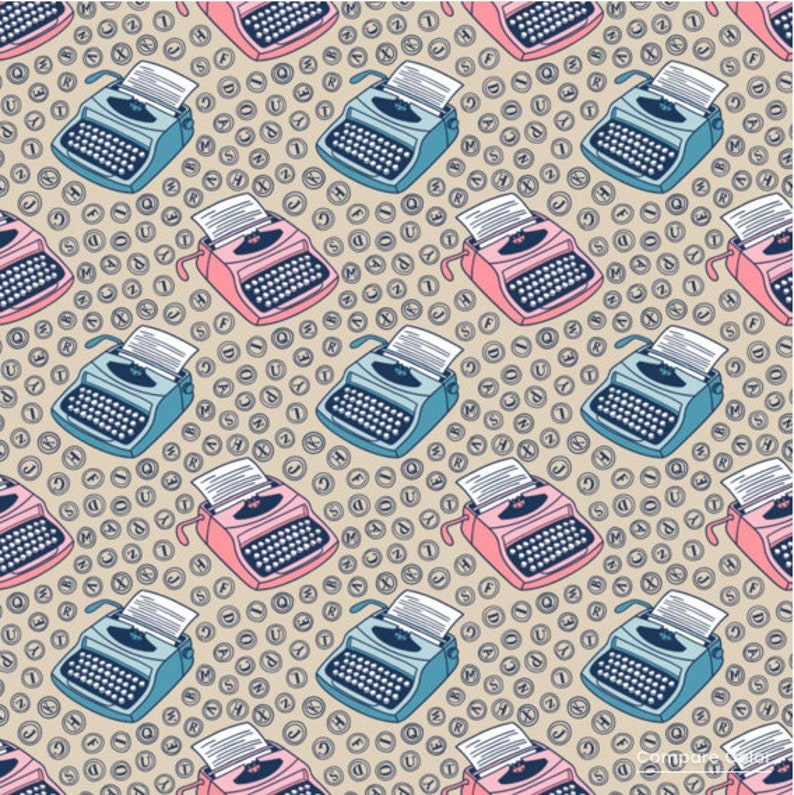 1 yard cut Literary Fabric Cut Cotton Fabric Camelot Fabrics Quilting Fabric books Fabric