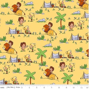 Tessuto Tarzanimals - 1 Yard Cut - Tessuto Novelty - Tessuto di cotone - Riley Blake Designs - Tessuto Animale - Tessuto Cartone animato