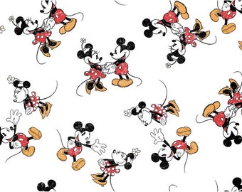 Mickey Mousse 1 Yard Cut -License Disney Fabric  - Spring Creative Fabric - Quilting Fabric - Cotton Fabric -Vintage Mickey