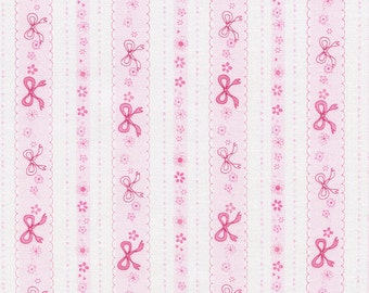 Ribbon Stripe - 1 yard Cut - Timeless Treasures - Cotton Fabric - Quilting Fabric - Pink Fabric