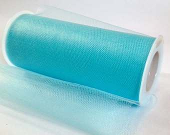 Lt Blue Tulle Roll 6"x25 Yards - Lt Blue Tulle Spool-Tulle Fabric-Tutu Tulle-Lt Blue Wedding Tulle