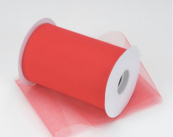 Red Tulle Roll 6"x100 yards - 300 feet - Tulle Fabric - Tutu Tulle - Red Wedding Tulle