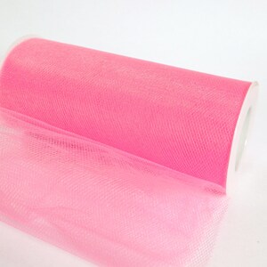 Shocking Pink Tulle Roll 6"x25 Yards - Shocking Pink Tulle Spool-Tulle Fabric-Tutu Tulle-Shocking Pink Wedding Tulle