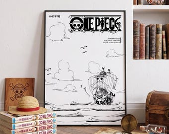 Minimalist Wall Decor, Anime/Manga Pirate Poster, The Oda Collection - The Sacrifice, Shonen Art, Japanese Print, Otaku Gift