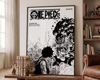Anime/Manga Pirate Poster, The Oda Collection - The Sacrifice, Minimalist Wall Decor, Shonen Art, Japanese Print, Otaku Gift
