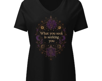 Rumi-citat V-ringad t-shirt | Celestial Witchy Spiritual Tee