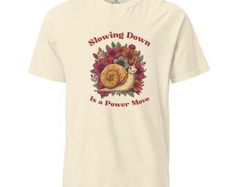 Vintage snigel-T-shirt | Botaniska blommor, kvick andlig t-shirt