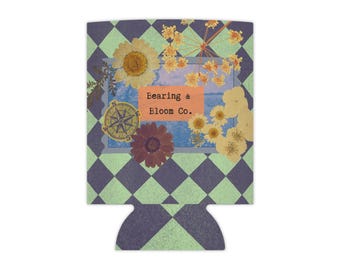 Bearing & Bloom Checkered Can Cooler