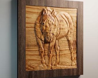 Horse Wood Carving from Photo Equine Memorial Gift Horse Wall Art