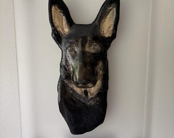 Custom Dog Wood Carving, 3D Bust, Made in the USA, Pet Wall Art