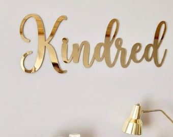 Custom 2D Letter Sign, Personalized Flat Letter Wall Sign,, Acrylic or Metal Lettering