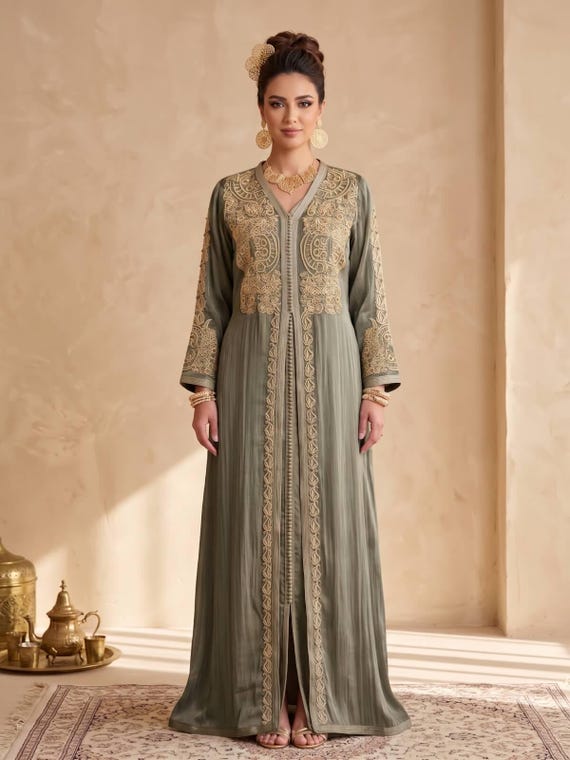 Kaftan Impérial Sauge Doré — vue 2