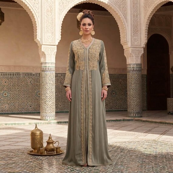 Kaftan Impérial Sauge Doré — vue 3