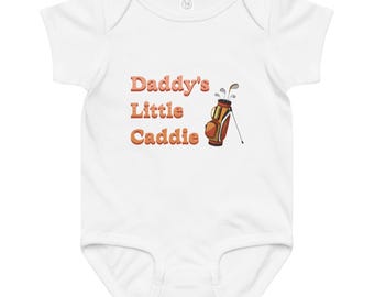 Daddy’s Little Caddie Baby Onesie – Golf Father’s Day Bodysuit