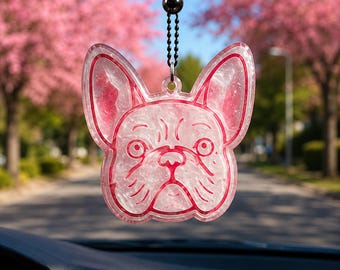 Französische Bulldogge im Auto Freshie