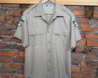 Vintage DCNR-uniformshirt uit de jaren 80 Pennsylvania State Parks, groot