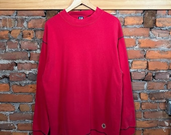 Vintage Red Gap Rotes Langarm Shirt/ Sweatshirt Gr. XL
