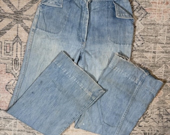 True Vintage Donnkenny Mule Ear Jeans Light Wash Größe 12 26x30