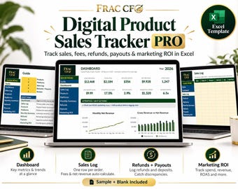 Digital Product Sales Tracker Excel