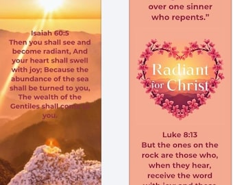 Afdrukbare Radiant For Christ-boekenlegger