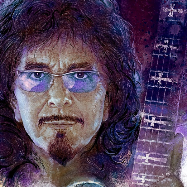 Cartel de Tony Iommi. Cartel de Black Sabbath, Black Sabbath Print, Ozzy Osbourne, Ozzy, Black Sabbath, Hard Rock, Cartel de música de guitarra heavy metal