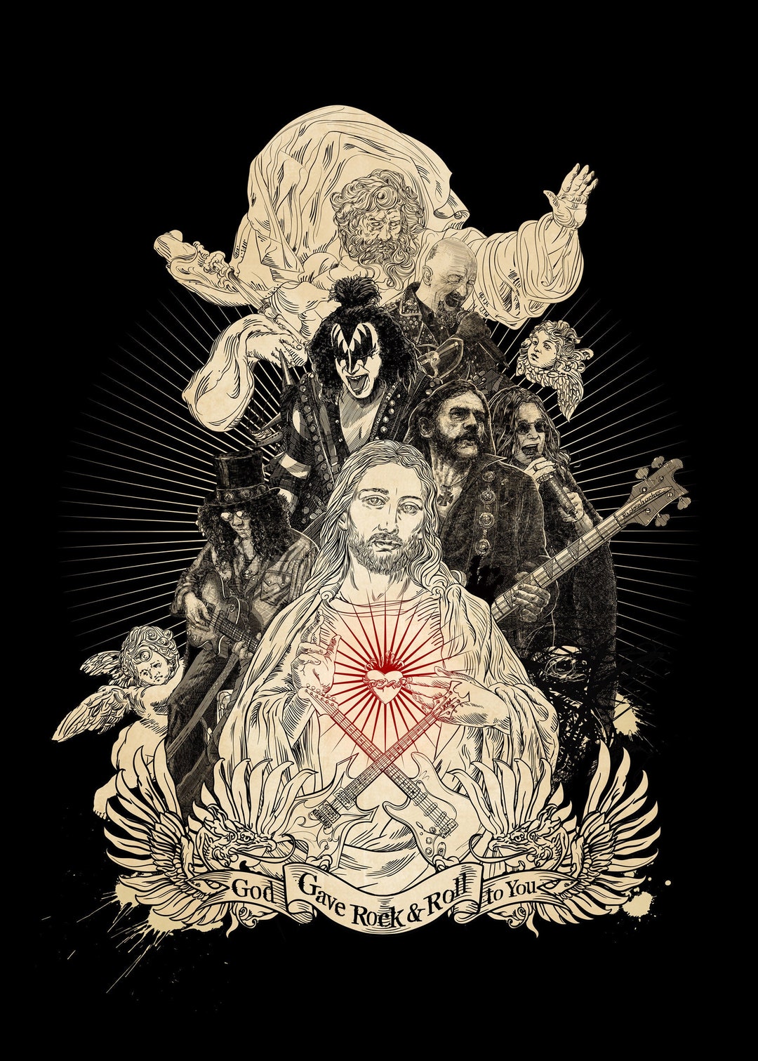 Heavy Metal Legends Art Poster: God Gave Rock & Roll - Etsy
