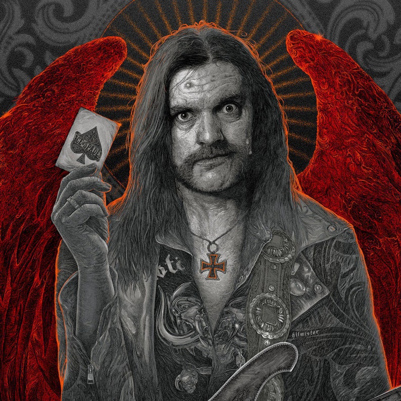 Lemmy Poster, Motorhead Poster, Lemmy Kilmister, Lemmy, Motorhead, MotöRhead, Metal Music Poster, Ace Of Spades, Rock N Roll, Gift