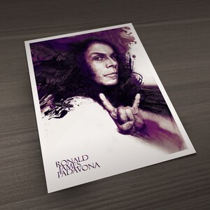 Ronnie Jame Dio Tribute Print, Ozzy Osborn, Elf, Heaven And Hell, Black Sabbath, Dio, Deep Purple, Heavy Metal, Open Edition Print image 4