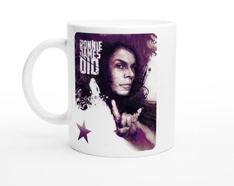 Black Sabbath Ronnie James Dio Art White 11oz Ceramic Mug - Rock and Roll Coffee Cup