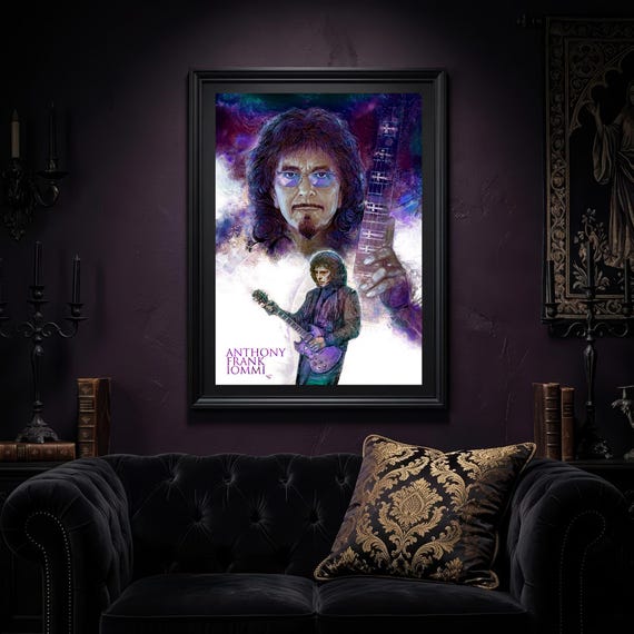 Tony Iommi Art Poster - Heavy Metal Wall Art - Rock Legend Giclee
